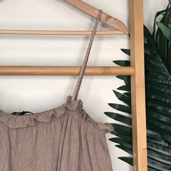 SOLD NWOT Zara Khaki Beige Textured Cami Top Size M - Picture 5 of 11